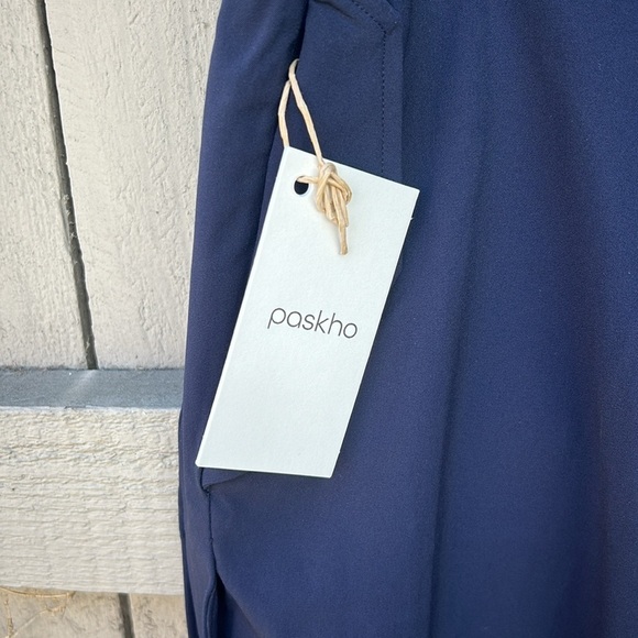 NWT Paskho Spotlight Minimalist Travel Pants Lightweight Drawstring Waist L Navy - Picture 3 of 9